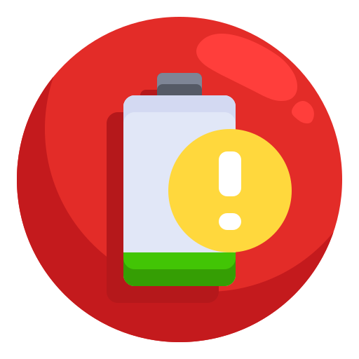 batería baja icono gratis