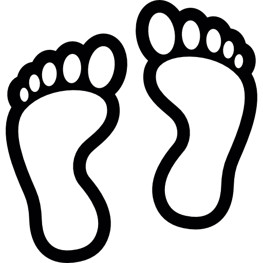 baby footprint clipart outline