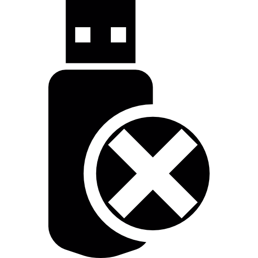 Free Icon Flash drive not connected
