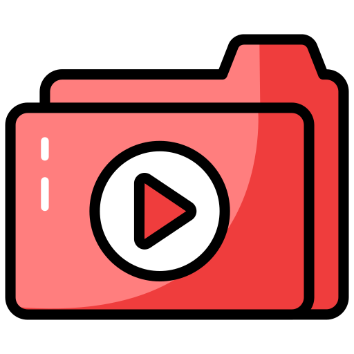 carpeta de video icono gratis