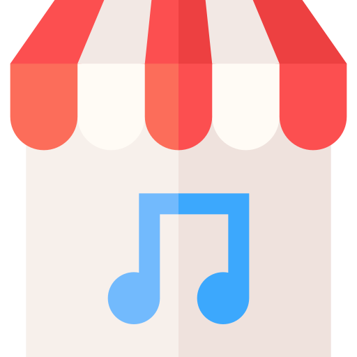 tienda de música icono gratis