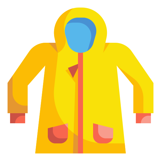 Raincoat Wanicon Flat icon
