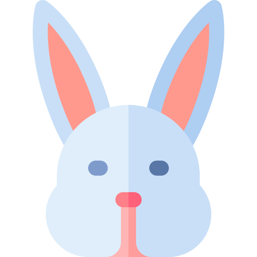 Rabbit Basic Rounded Flat icon