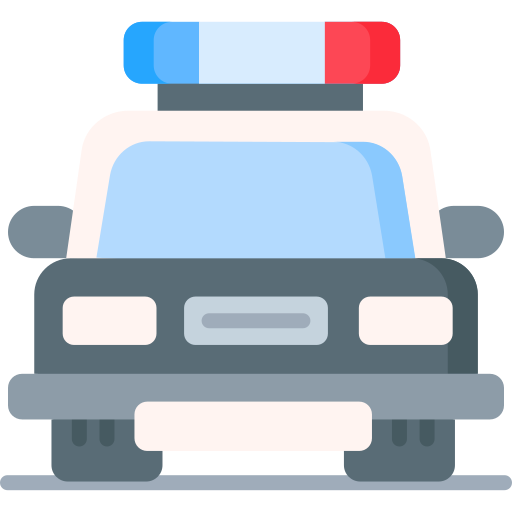 coche de policía icono gratis