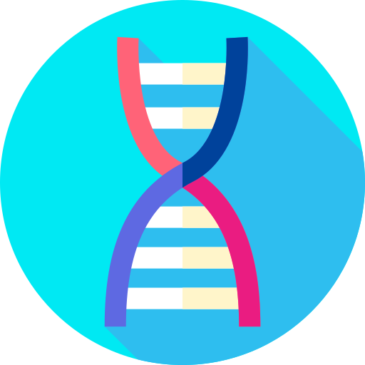 Dna Flat Circular Flat icon