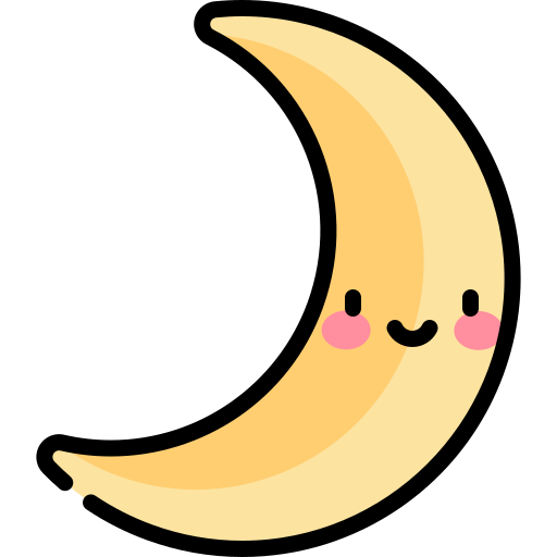 luna creciente icono gratis