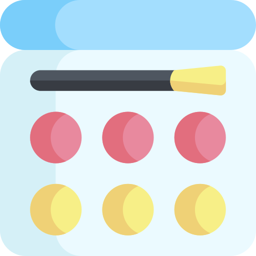 paleta de maquillaje icono gratis