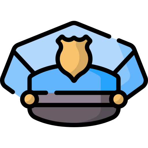 sombrero de policía icono gratis