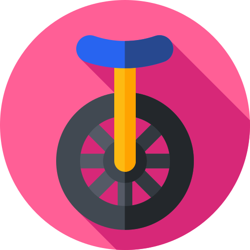 Unicycle Flat Circular Flat icon