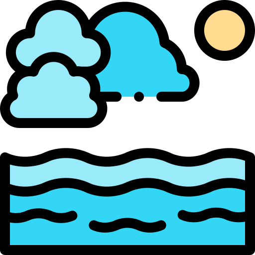 Sea Detailed Rounded Lineal color icon