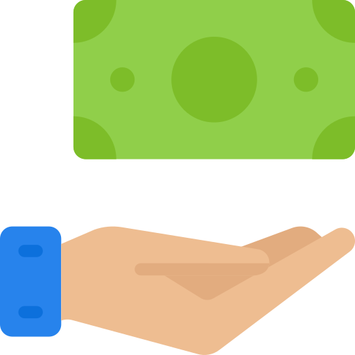 dar dinero icono gratis