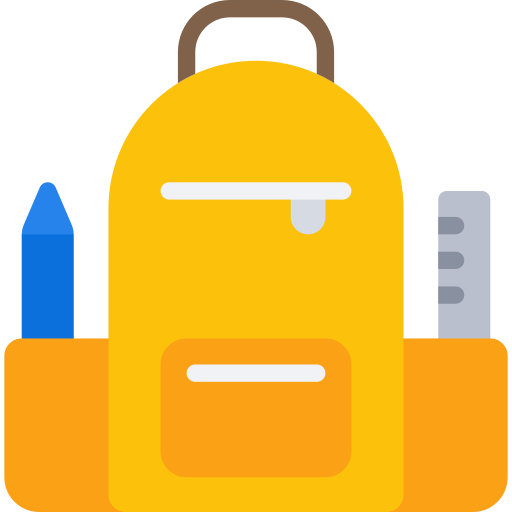 bolsa para la escuela icono gratis