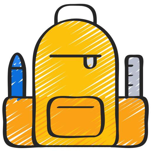 bolsa para la escuela icono gratis