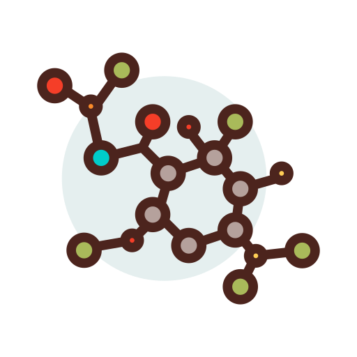 estructura molecular icono gratis