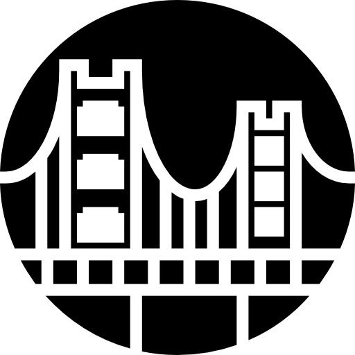 puente de puerta de oro icono gratis