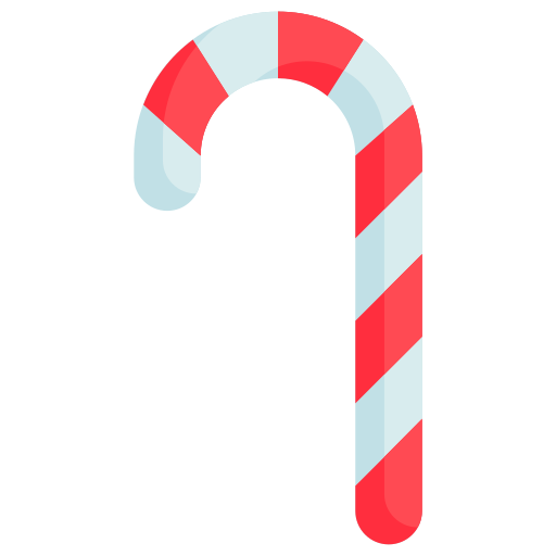 Red and white stick christmas decoration Vector Image