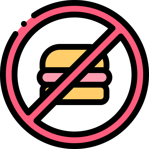 No burger Detailed Rounded Lineal color icon