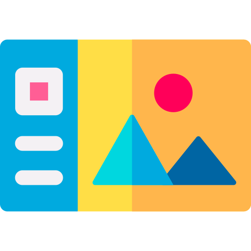 carte postale Icône gratuit