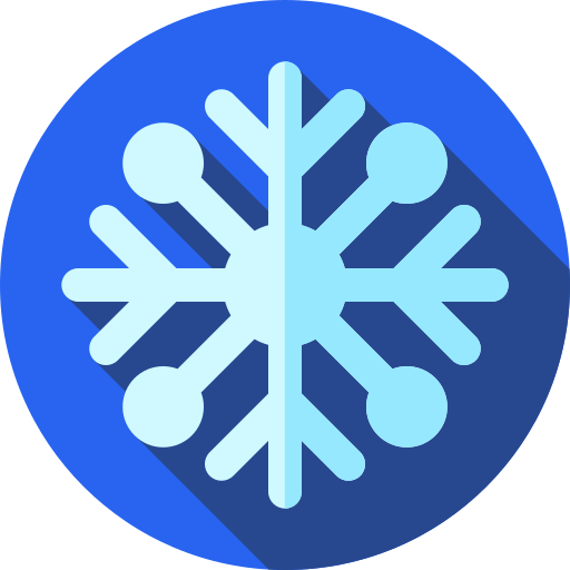 Snowflake Flat Circular Flat icon