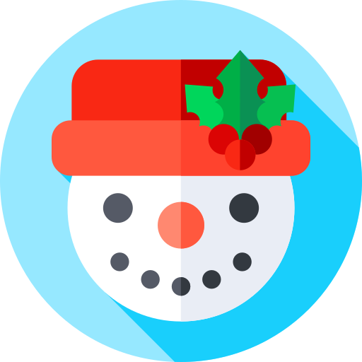 Snowman Flat Circular Flat icon