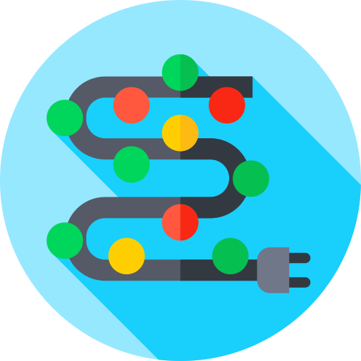 luces de navidad icono gratis