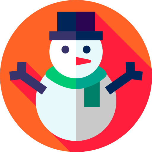 Snowman Flat Circular Flat icon