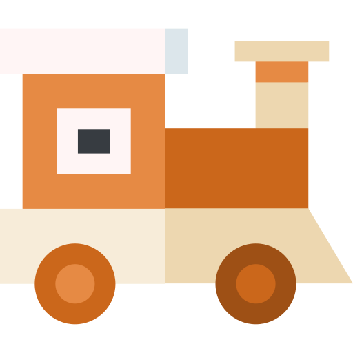 Toy train Basic Straight Flat icon