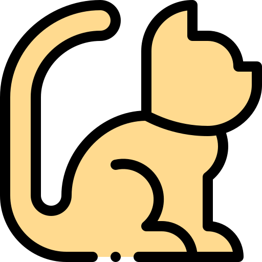 Cat Detailed Rounded Lineal color icon