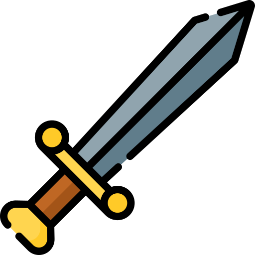 Sword Flaticons Lineal Color icon