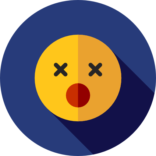 Shocked Flat Circular Flat icon