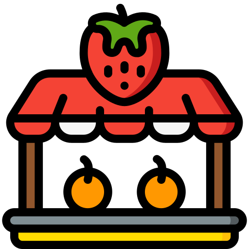 puesto de frutas icono gratis