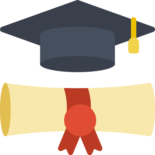 flat graduation icon