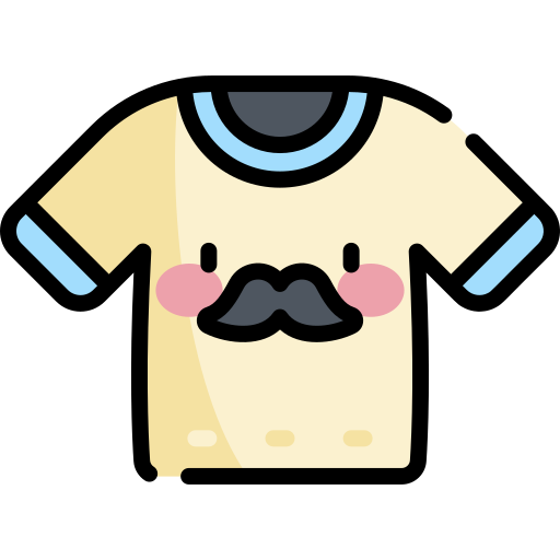 T shirt Kawaii Lineal color icon