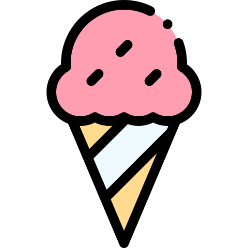 Ice cream Detailed Rounded Lineal color icon