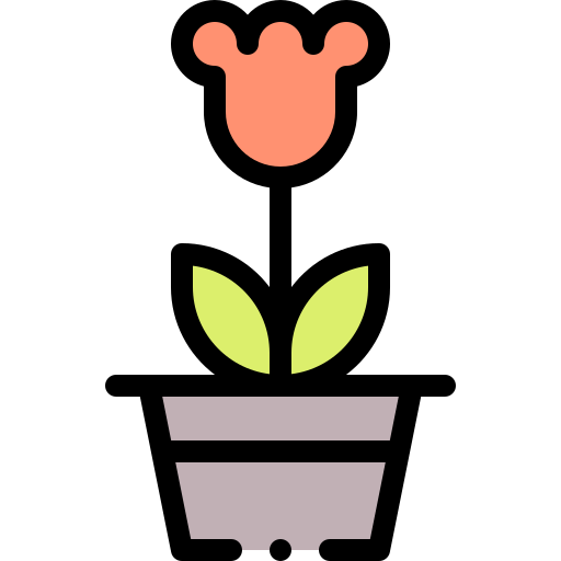 Plant pot Detailed Rounded Lineal color icon