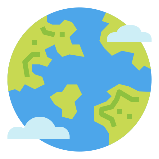 flat earth icon
