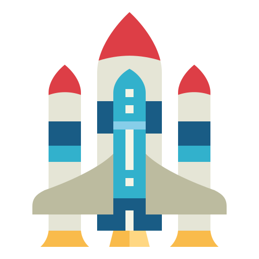 Spaceship Smalllikeart Flat icon