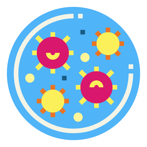 Bacteria Smalllikeart Flat icon