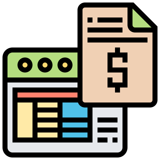 Invoice Meticulous Lineal Color icon