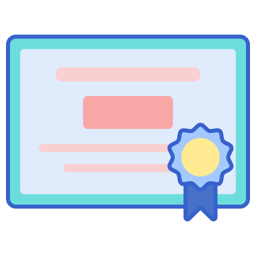 Diploma Flaticons Lineal Color icon