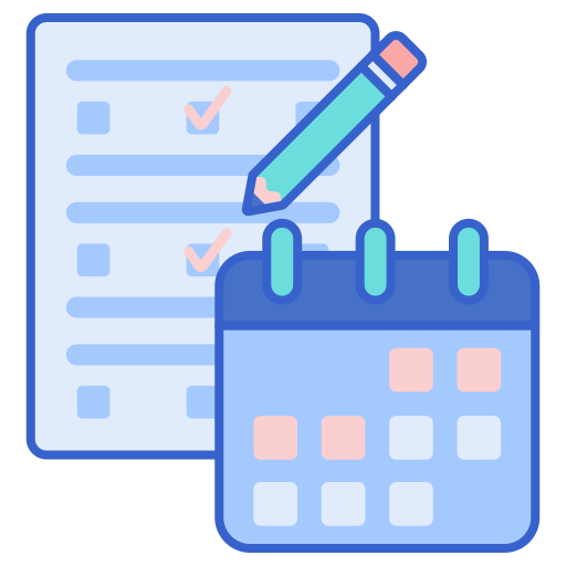 Exam - Free time and date icons