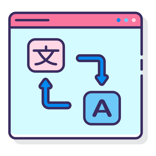 traducción y localización icono gratis