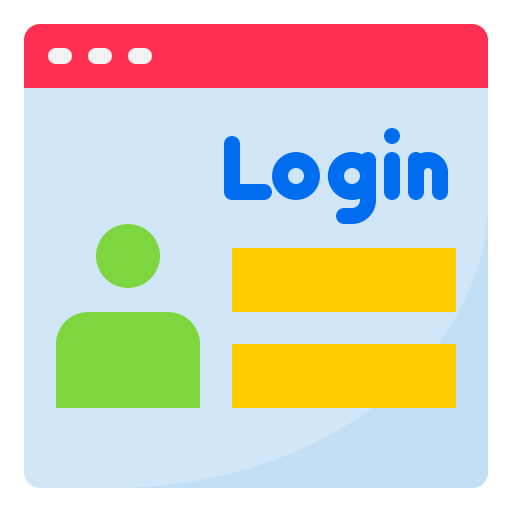 login button blue