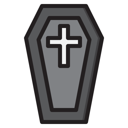 Coffin srip Lineal Color icon