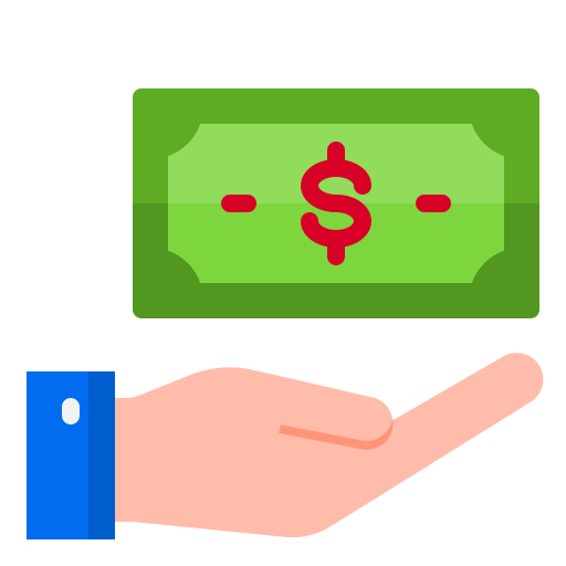 Money srip Flat icon