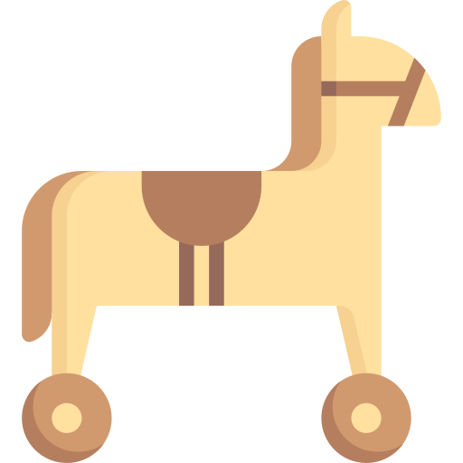 Juguete de caballo icono gratis