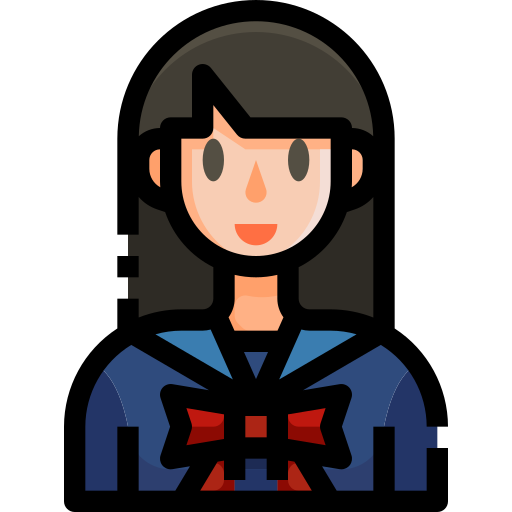 chica de escuela icono gratis