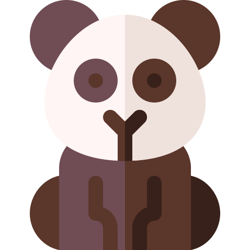 oso panda icono gratis