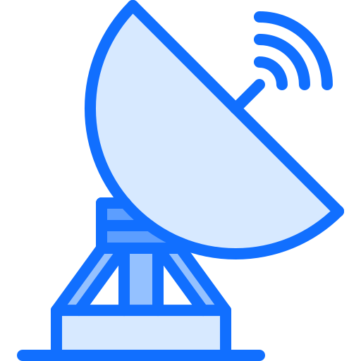 Satellite dish Coloring Blue icon