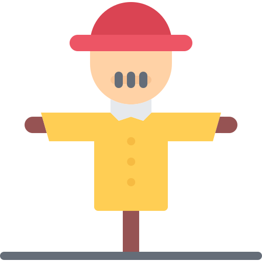 Scarecrow Coloring Flat icon